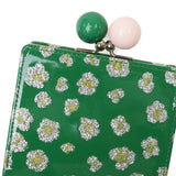 ツモリチサト 二つ折り財布 レディース ブランド tsumori chisato CARRY 財布 がま口 本革 革 大人 かわいい 二つ折 小銭入れ ミニ財布 牛革 日本製 エナメル グリッターフラワー がま口ミニ財布 57856