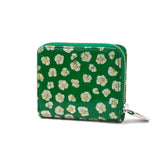 ツモリチサト 二つ折り財布 レディース ブランド tsumori chisato CARRY 財布 本革 革 大人 かわいい 二つ折 小銭入れ コンパクト 牛革 日本製 ファスナー エナメル グリッターフラワー ラウンド折財布 57858