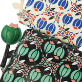 ツモリチサト 二つ折り財布 レディース ブランド tsumori chisato CARRY 財布 本革 レザー かわいい 折財布 小銭入れあり コンパクト 豚革 日本製 ファスナー 花柄 おしゃれ フランソワーズ ラウンド折財布 56010
