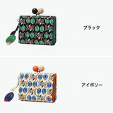 ツモリチサト 二つ折り財布 レディース ブランド tsumori chisato CARRY 財布 本革 レザー かわいい がま口 二つ折 小銭入れあり コンパクト 豚革 日本製 花柄 おしゃれ フランソワーズ がま口折財布 56011