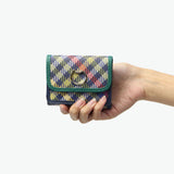 ツモリチサト 三つ折り財布 レディース ブランド tsumori chisato CARRY 財布 本革 レザー かわいい 折財布 三つ折 小銭入れあり 牛革 コンパクト ミニ チェック柄 猫 ネコ おしゃれ tcチェック ミニ財布 56020