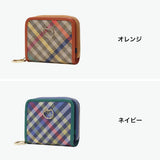 ツモリチサト 二つ折り財布 レディース ブランド tsumori chisato CARRY 財布 本革 レザー かわいい 折財布 二つ折 小銭入れあり 牛革 コンパクト チェック柄 猫 ネコ おしゃれ tcチェック ラウンド折財布 56021