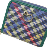 ツモリチサト 二つ折り財布 レディース ブランド tsumori chisato CARRY 財布 本革 レザー かわいい 折財布 二つ折 小銭入れあり 牛革 コンパクト チェック柄 猫 ネコ おしゃれ tcチェック ラウンド折財布 56021