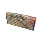 ツモリチサト 長財布 レディース ブランド tsumori chisato CARRY 財布 本革 レザー かわいい かぶせ フラップ ロングウォレット 小銭入れあり 札入れ 牛革 チェック柄 猫 ネコ おしゃれ 大容量 tcチェック 56022