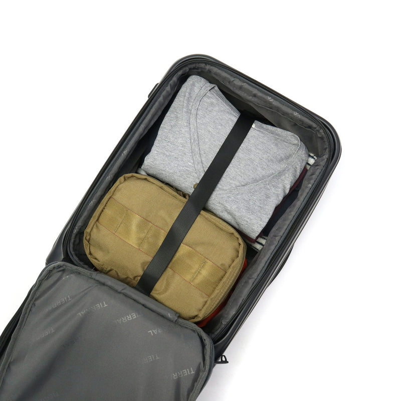【正規品1年保証】 ティエラル スーツケース 機内持ち込み Sサイズ フロントオープン TIERRAL キャリーケース 拡張 ストッパー 軽量 軽い TSロック 縦開き PC収納 13inch 旅行 37L 43L TOMARU 2.0 TTMR2-001