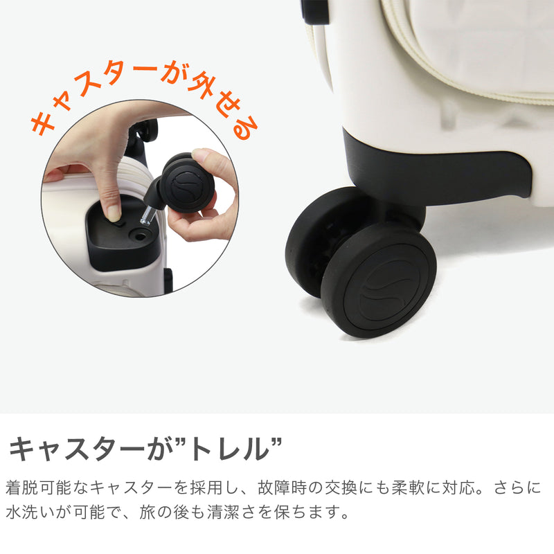 【正規品1年保証】 ティエラル スーツケース 機内持ち込み フロントオープン Sサイズ TIERRAL キャリーケース S 35L 41L 3泊 4泊 5泊 軽量 キャスター取り外し 超軽量 双輪 拡張 PC TSA TORERU 2.0 TTRR2-001