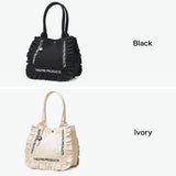 シアタープロダクツ トートバッグ レディース THEATRE PRODUCTS バッグ キャンバス 軽量 小さめ 通勤 ブランド B5 かわいい フリル デイリー お出かけ 帆布 コットン COTTON FRILL TOTE BAG-L CL250717