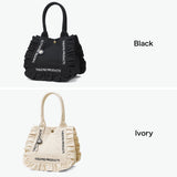 シアタープロダクツ トートバッグ レディース THEATRE PRODUCTS バッグ キャンバス 軽量 小さめ 通勤 ブランド A5 かわいい フリル デイリー お出かけ 帆布 コットン COTTON FRILL TOTE BAG-M CL250718