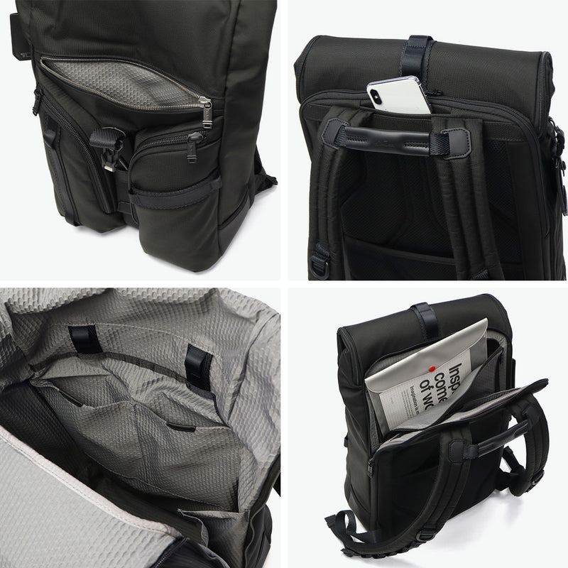 【正規品5年保証】 トゥミ リュック メンズ レディース 大容量 リュックサック 黒 TUMI バックパック おしゃれ カジュアル ブランド 通勤 2層 Alpha Bravo 「サーヴェイランス」フラップ・バックパック 0232841