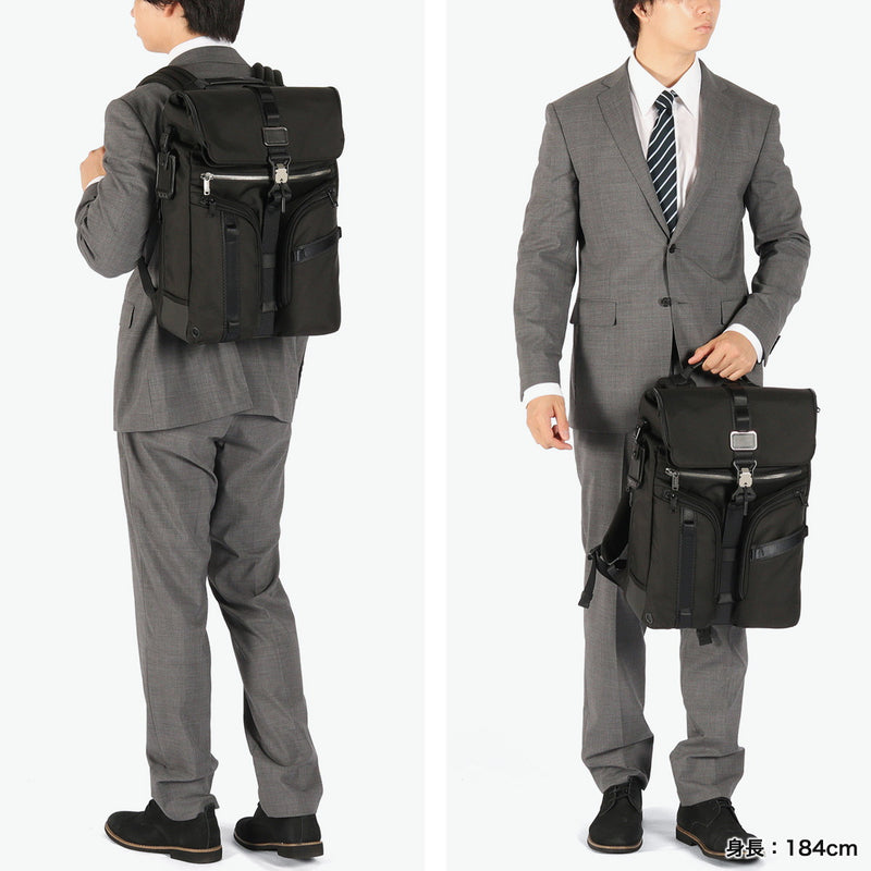 【正規品5年保証】 トゥミ リュック メンズ レディース 大容量 リュックサック 黒 TUMI バックパック おしゃれ カジュアル ブランド 通勤 2層 Alpha Bravo 「サーヴェイランス」フラップ・バックパック 0232841