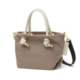 【正規品】 ヴィオラドーロ トートバッグ レディース ファスナー付き VIOLAd'ORO バッグ ビアンカ トート ブランド 撥水 軽量 ナイロン ショルダー XS 日本製 BIANCA ノットハンドルナイロントートXS サイズ V-2197