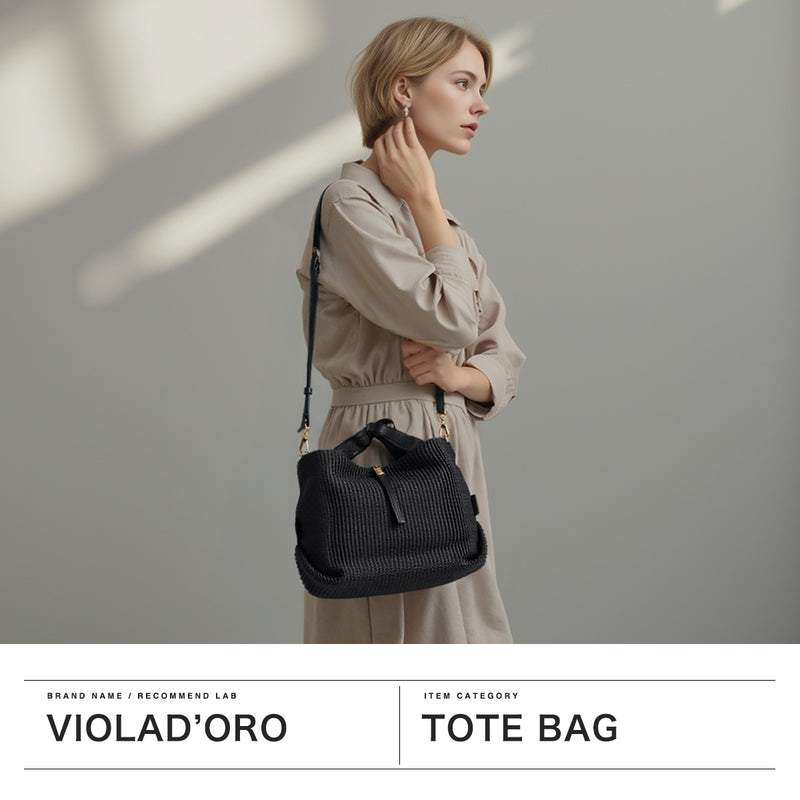 【正規品】 ヴィオラドーロ トートバッグ レディース かごバッグ ショルダーバッグ 小さめ VIOLAd'ORO かご バッグ 斜めがけ 本革 レザー 春 夏 A5 SANDRO イタリアンラフィアシート 2WAYトートバッグ V-8744
