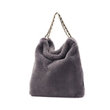 【正規品】 ヴィオラドーロ トートバッグ レディース VIOLAd'ORO バッグ 大きめ A4 ファー ボア ファーバッグ ブランド 大人 チェーン 秋 冬 肩掛け エコムートン チェーンショルダートート ELMO エルモ V-8651