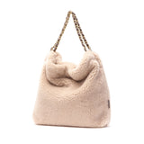 【正規品】 ヴィオラドーロ トートバッグ レディース VIOLAd'ORO バッグ 大きめ A4 ファー ボア ファーバッグ ブランド 大人 チェーン 秋 冬 肩掛け エコムートン チェーンショルダートート ELMO エルモ V-8680