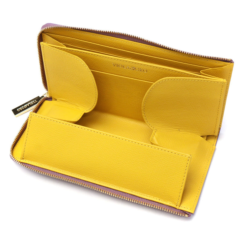 [正版产品]紫罗兰（Piolad'oro）女性的长钱包，薄，薄，紫罗兰果皮皮革，牛皮，品牌，苗条，女性，女性，钱包，拉链，拉链，L形，成人，优雅，在日本，蜥蜴浮雕，Porta，Lizard，Lizard Promossed，Lizard Pressed，L-Shape Pallet，V-503999，V-50339