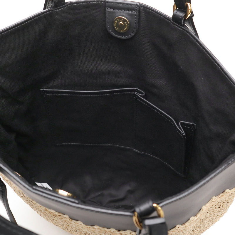 【正規品】 ヴィオラドーロ トートバッグ レディース VIOLAd'ORO ブランド 女性 おしゃれ ナチュラル トート バッグ 手持ち 肩がけ 軽量 A4 縦 本革 レザー かごバッグ SANDRO ラフィア レザーコンビトート V-8841