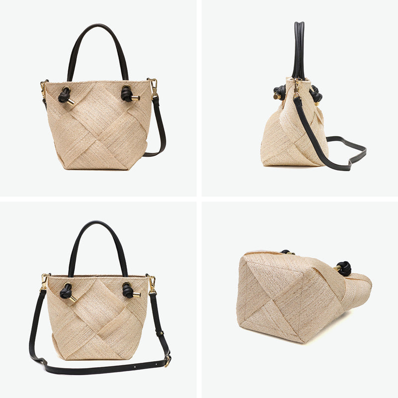 【正規品】 ヴィオラドーロ かごバッグ レディース トートバッグ VIOLAd'ORO ブランド 女性 おしゃれ 上品 ナチュラル 小さめ カゴバッグ ショルダーバッグ 2WAY 軽量 夏 春夏 天然素材 アバカ 本革 MIRO V-8845