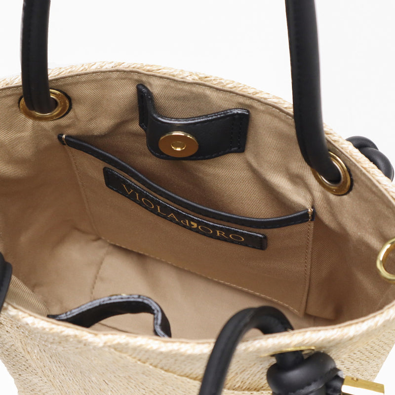 【正規品】 ヴィオラドーロ かごバッグ レディース トートバッグ VIOLAd'ORO ブランド 女性 おしゃれ 上品 ナチュラル 小さめ カゴバッグ ショルダーバッグ 2WAY 軽量 夏 春夏 天然素材 アバカ 本革 MIRO V-8845