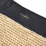【正規品】 ヴィオラドーロ トートバッグ レディース VIOLAd'ORO トート かごバッグ 軽量 ブランド 女性 おしゃれ ナチュラル ハンドバッグ 本革 レザー かわいい SANDRO アバカ レザーコンビトート V-8886