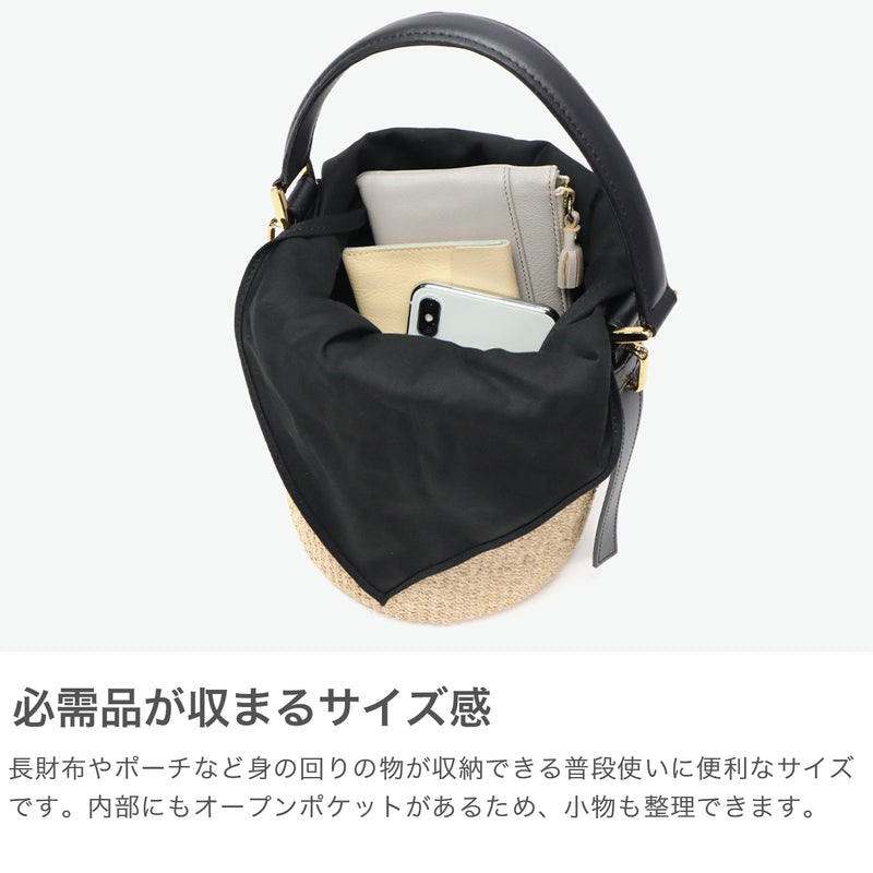 [Genuine] Vioad'Oro 바스켓 가방 여성 Vioad'Oro 토트 백 핸드백 경량 소형 브랜드 여성 세련된 진정한 가죽 버킷 타입 내부 천 Miro Abaca 가죽 조합 버킷 가방 V-8891