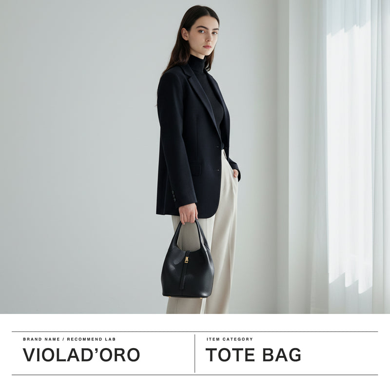 【正規品】 ヴィオラドーロ トートバッグ レディース 小さめ VIOLAd'ORO バッグ 軽量 通勤 小さめ 本革 レザー 2WAY ショルダー 斜めがけ おしゃれ 日本製 TRERO イタリアンWフェイスレザーベルトトート V-1573