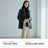 【正規品】 ヴィオラドーロ ショルダーバッグ レディース 軽量 ブランド VIOLAd'ORO バッグ 斜めがけ 大人 上品 小さめ 本革 レザー コンパクト 日本製 2WAY ADRIA 型押しシュリンクレザー2wayポシェット V-1597