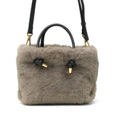 【正規品】 ヴィオラドーロ トートバッグ レディース ふわふわ バッグ VIOLAd'ORO ブランド 大人 女性 おしゃれ 2WAY ショルダー ハンドル 軽量 小さめ A5 ELMO レッキスラビット調エコファー 2WAYトート V-8763