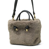 【正規品】 ヴィオラドーロ トートバッグ レディース ふわふわ バッグ VIOLAd'ORO ブランド 大人 女性 おしゃれ 2WAY ショルダー ハンドル 軽量 小さめ A5 ELMO レッキスラビット調エコファー 2WAYトート V-8763