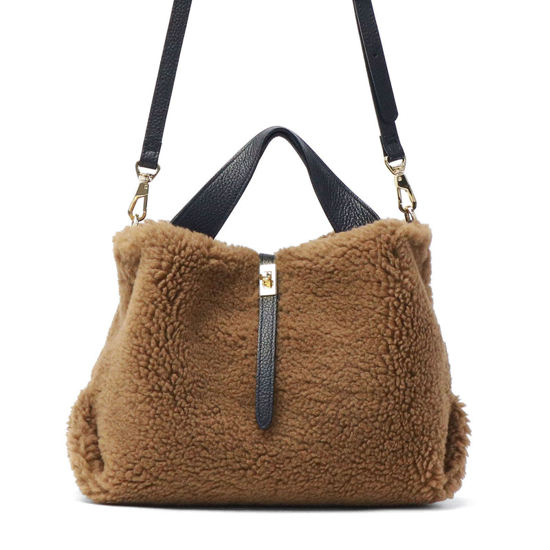 【正規品】 ヴィオラドーロ トートバッグ レディース ふわふわ もこもこ バッグ VIOLAd'ORO ブランド 大人 女性 おしゃれ 2WAY ショルダー ハンドル 軽量 軽い 小さめ B5 ELMO エコムートン 2WAYトート V-8773