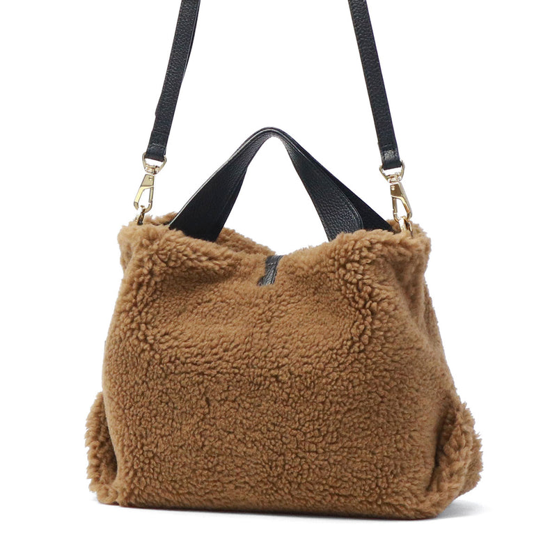 【正規品】 ヴィオラドーロ トートバッグ レディース ふわふわ もこもこ バッグ VIOLAd'ORO ブランド 大人 女性 おしゃれ 2WAY ショルダー ハンドル 軽量 軽い 小さめ B5 ELMO エコムートン 2WAYトート V-8773