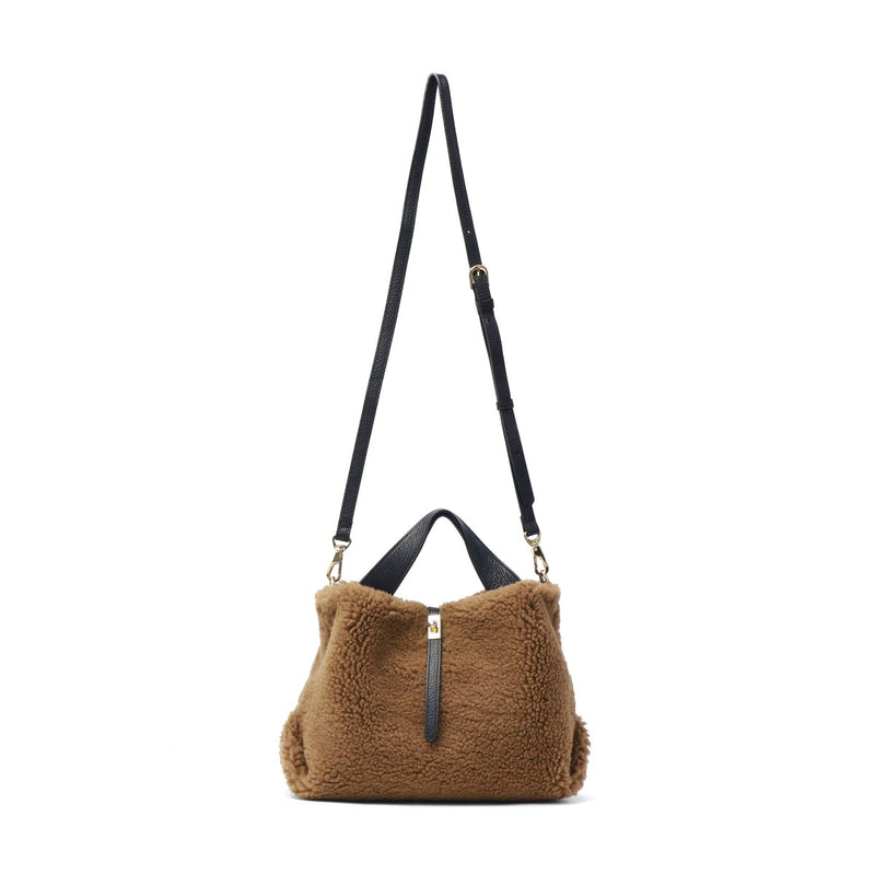 【正規品】 ヴィオラドーロ トートバッグ レディース ふわふわ もこもこ バッグ VIOLAd'ORO ブランド 大人 女性 おしゃれ 2WAY ショルダー ハンドル 軽量 軽い 小さめ B5 ELMO エコムートン 2WAYトート V-8773