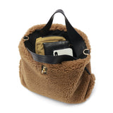 【正規品】 ヴィオラドーロ トートバッグ レディース ふわふわ もこもこ バッグ VIOLAd'ORO ブランド 大人 女性 おしゃれ 2WAY ショルダー ハンドル 軽量 軽い 小さめ B5 ELMO エコムートン 2WAYトート V-8773