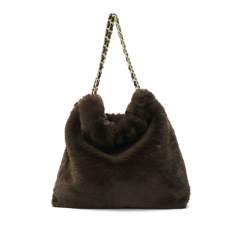 【正規品】 ヴィオラドーロ トートバッグ レディース ふわふわ バッグ 大きめ VIOLAd'ORO ブランド 大人 女性 おしゃれ トート ハンドル 大容量 A4 ELMO レッキスラビット調エコファー チェーントート V-8924