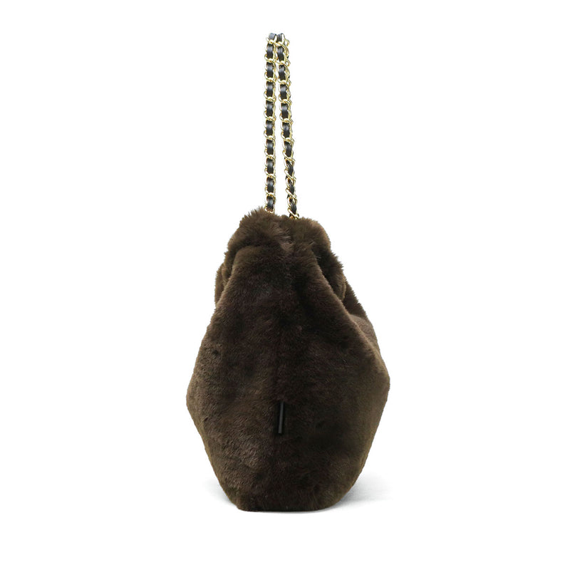 【正規品】 ヴィオラドーロ トートバッグ レディース ふわふわ バッグ 大きめ VIOLAd'ORO ブランド 大人 女性 おしゃれ トート ハンドル 大容量 A4 ELMO レッキスラビット調エコファー チェーントート V-8924