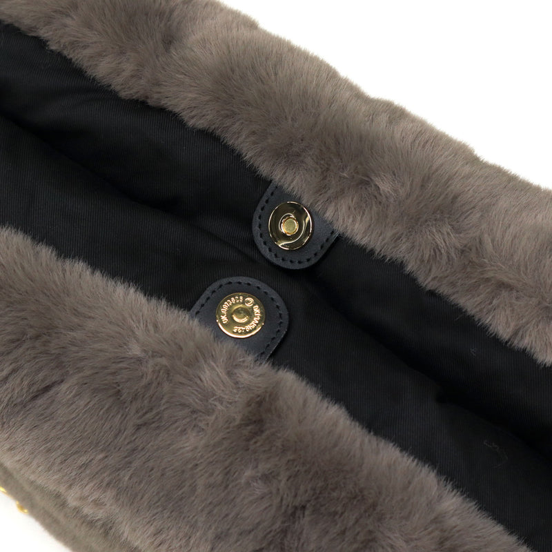 【正規品】 ヴィオラドーロ トートバッグ レディース ふわふわ バッグ 大きめ VIOLAd'ORO ブランド 大人 女性 おしゃれ トート ハンドル 大容量 A4 ELMO レッキスラビット調エコファー チェーントート V-8924