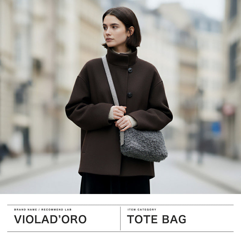 【正規品】 ヴィオラドーロ ショルダーバッグ レディース VIOLAd'ORO ファー ムートン バッグ 斜めがけ 大人 上品 小さめ 軽量 ファーショルダーバッグ 秋 冬 ELMO カルガンムートンエコファー ワンショルダーバッグ V-8937