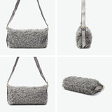 【正規品】 ヴィオラドーロ ショルダーバッグ レディース VIOLAd'ORO ファー ムートン バッグ 斜めがけ 大人 上品 小さめ 軽量 ファーショルダーバッグ 秋 冬 ELMO カルガンムートンエコファー ワンショルダーバッグ V-8937