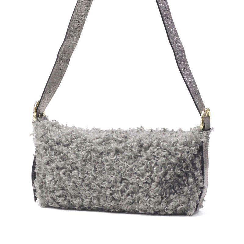 【正規品】 ヴィオラドーロ ショルダーバッグ レディース VIOLAd'ORO ファー ムートン バッグ 斜めがけ 大人 上品 小さめ 軽量 ファーショルダーバッグ 秋 冬 ELMO カルガンムートンエコファー ワンショルダーバッグ V-8937