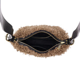 【正規品】 ヴィオラドーロ ショルダーバッグ レディース VIOLAd'ORO ファー ムートン バッグ 斜めがけ 大人 上品 小さめ 軽量 ファーショルダーバッグ 秋 冬 ELMO カルガンムートンエコファー ワンショルダーバッグ V-8937