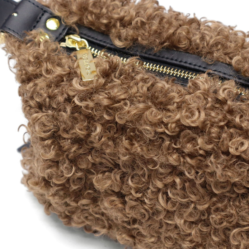 【正規品】 ヴィオラドーロ ショルダーバッグ レディース VIOLAd'ORO ファー ムートン バッグ 斜めがけ 大人 上品 小さめ 軽量 ファーショルダーバッグ 秋 冬 ELMO カルガンムートンエコファー ワンショルダーバッグ V-8937