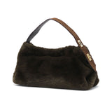 【正規品】 ヴィオラドーロ トートバッグ レディース 小さめ VIOLAd'ORO ファー バッグ 軽量 肩掛け ファートートバッグ トート 秋 冬 横型 スエード ELMO レッキスラビットエコファーワンショルダーバッグ V-8964