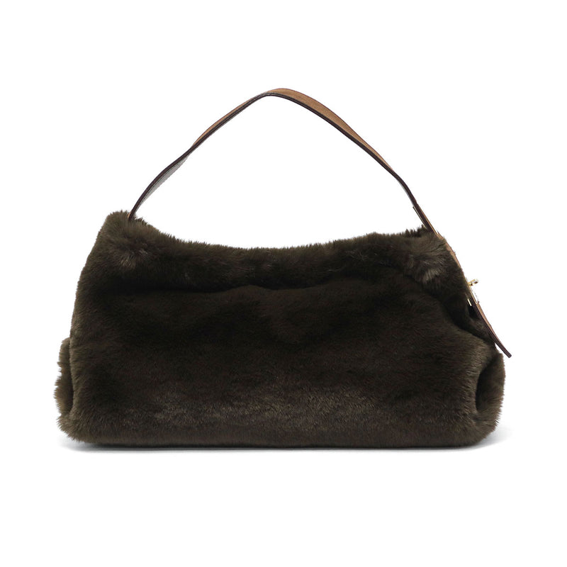 【正規品】 ヴィオラドーロ トートバッグ レディース 小さめ VIOLAd'ORO ファー バッグ 軽量 肩掛け ファートートバッグ トート 秋 冬 横型 スエード ELMO レッキスラビットエコファーワンショルダーバッグ V-8964