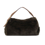 【正規品】 ヴィオラドーロ トートバッグ レディース 小さめ VIOLAd'ORO ファー バッグ 軽量 肩掛け ファートートバッグ トート 秋 冬 横型 スエード ELMO レッキスラビットエコファーワンショルダーバッグ V-8964