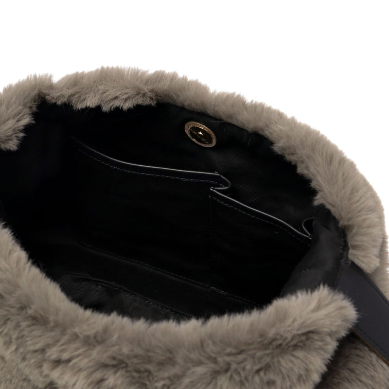 【正規品】 ヴィオラドーロ トートバッグ レディース 小さめ VIOLAd'ORO ファー バッグ 軽量 肩掛け ファートートバッグ トート 秋 冬 横型 スエード ELMO レッキスラビットエコファーワンショルダーバッグ V-8964