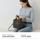 【正規品】 ヴィオラドーロ トートバッグ レディース 小さめ VIOLAd'ORO ファー バッグ 軽量 ブランド ミニ かわいい エコファー チキャンラム ショルダー 斜めがけ カジュアル おしゃれ 秋冬 2WAY ELMO V-8975