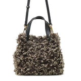 【正規品】 ヴィオラドーロ トートバッグ レディース 小さめ VIOLAd'ORO ファー バッグ 軽量 ブランド ミニ かわいい エコファー チキャンラム ショルダー 斜めがけ カジュアル おしゃれ 秋冬 2WAY ELMO V-8975