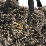 【正規品】 ヴィオラドーロ トートバッグ レディース 小さめ VIOLAd'ORO ファー バッグ 軽量 ブランド ミニ かわいい エコファー チキャンラム ショルダー 斜めがけ カジュアル おしゃれ 秋冬 2WAY ELMO V-8975