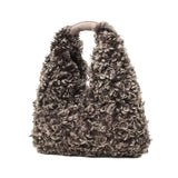 【正規品】 ヴィオラドーロ ハンドバッグ レディース 小さめ VIOLAd'ORO ファー バッグ トート A5 ブランド かわいい 秋 冬 秋冬 もこもこ おしゃれ ハンドバッグ 女性 ELMO チキャンラムエコファー ホーボーバッグ V-8976