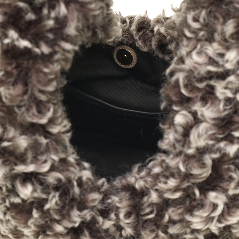 【正規品】 ヴィオラドーロ ハンドバッグ レディース 小さめ VIOLAd'ORO ファー バッグ トート A5 ブランド かわいい 秋 冬 秋冬 もこもこ おしゃれ ハンドバッグ 女性 ELMO チキャンラムエコファー ホーボーバッグ V-8976