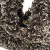 【正規品】 ヴィオラドーロ ハンドバッグ レディース 小さめ VIOLAd'ORO ファー バッグ トート A5 ブランド かわいい 秋 冬 秋冬 もこもこ おしゃれ ハンドバッグ 女性 ELMO チキャンラムエコファー ホーボーバッグ V-8976